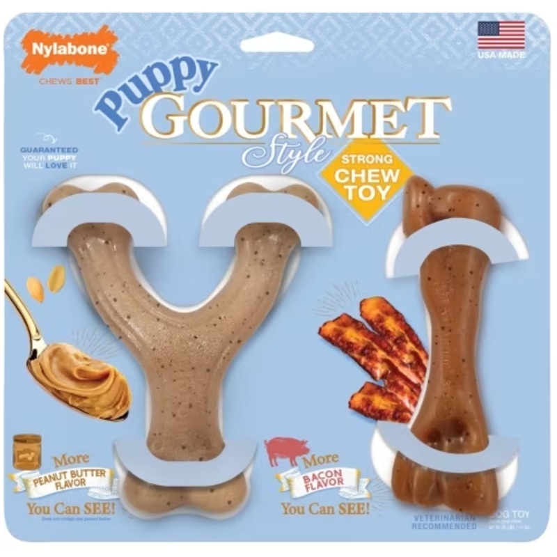 Nylabone Gourmet Chew Bundle Bacon/Peanut Butter