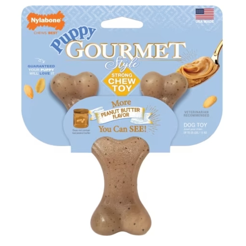 Nylabone Gourmet Wishbone Peanut Butter