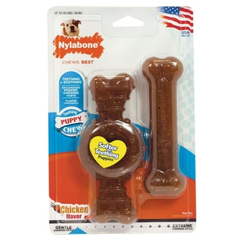 Nylabone Ring & Bone Chicken Wolf