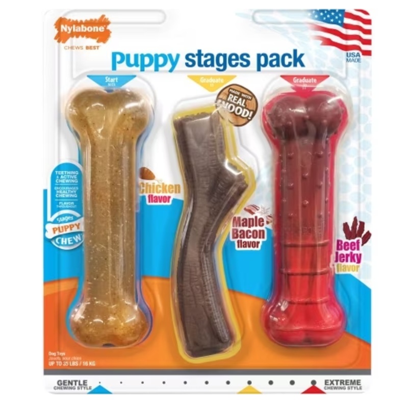 Nylabone Stages Triple Pack Assorted Regular