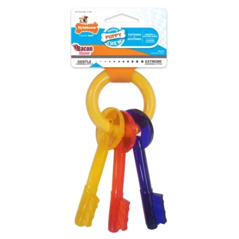 Nylabone Teething Keys Bacon Regular
