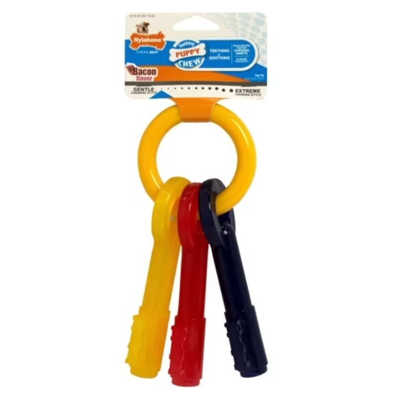 Nylabone Teething Keys Bacon Wolf
