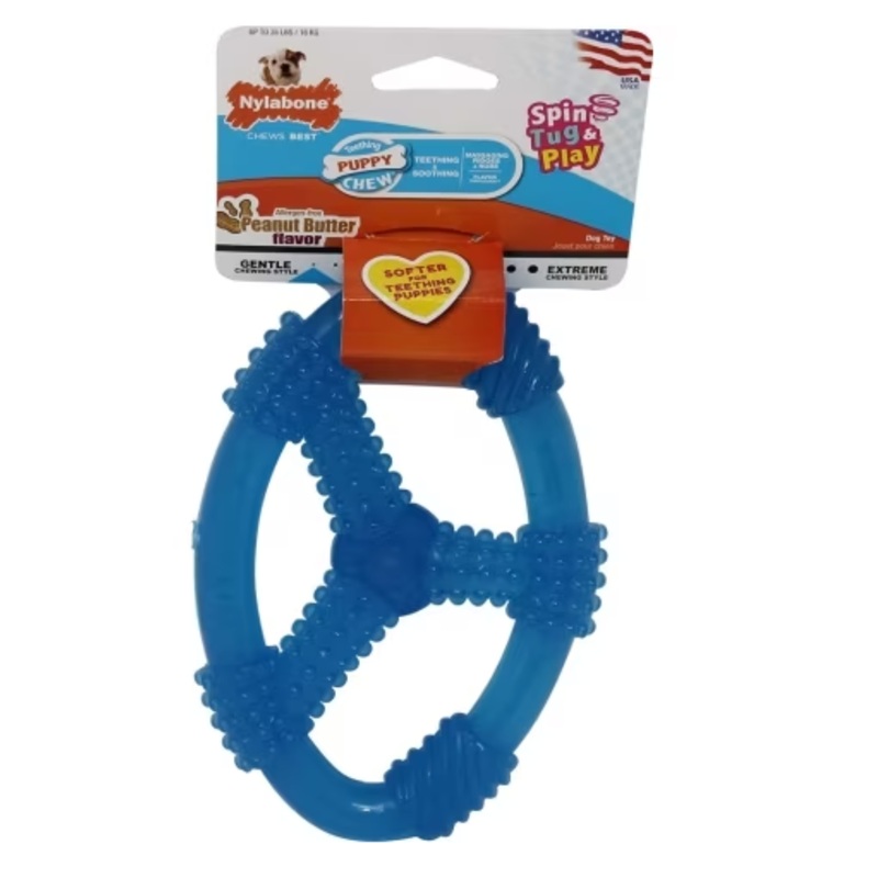 Nylabone Teething Ring Peanut Butter Wolf