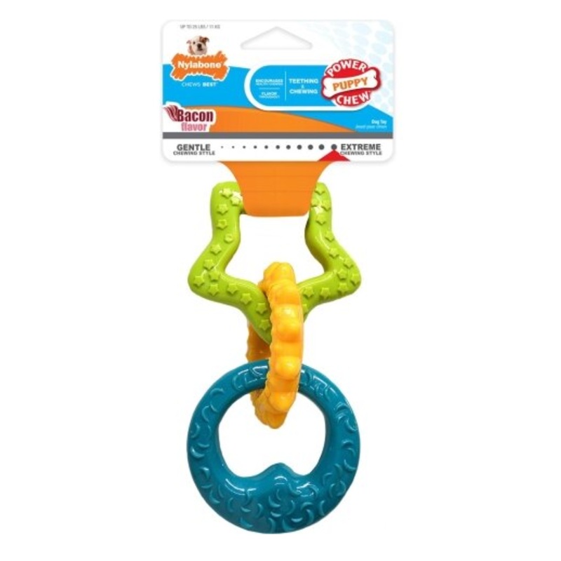 Nylabone Teething Rings Bacon Regular