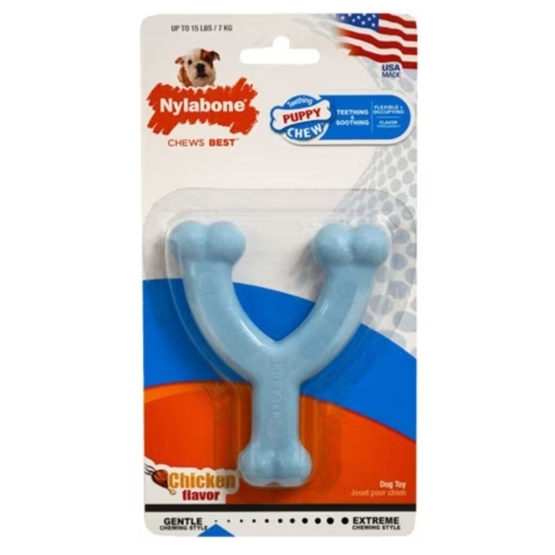 Nylabone Wishbone Chicken Blue Petite