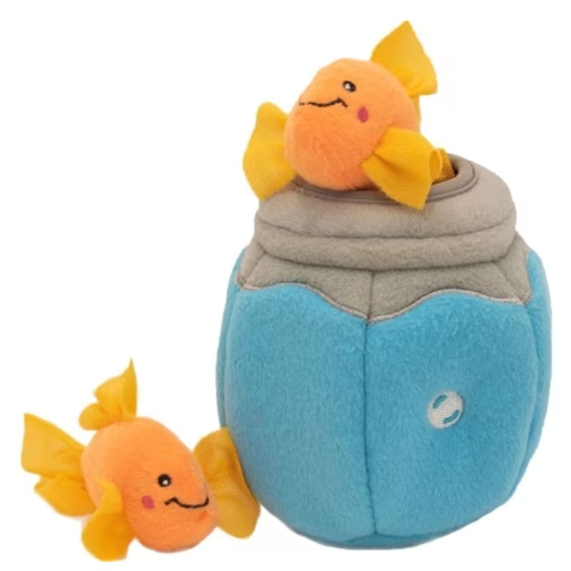 Zippy Claws Burrow Fish In Bowl Catnip SM