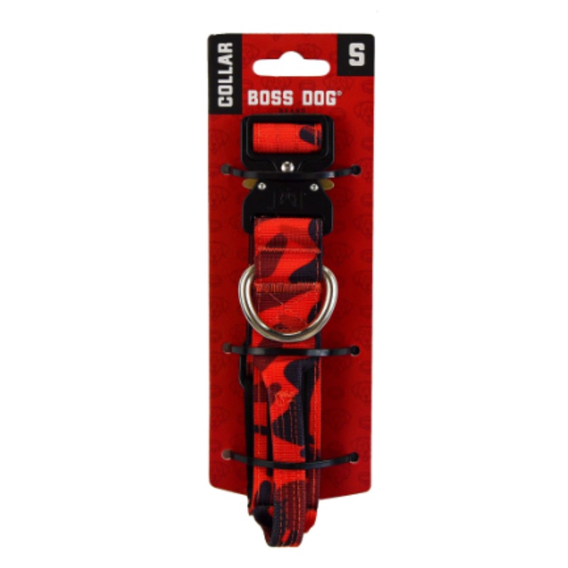 Boss Dog Collar 1.2 Small Red Camo (13-16)