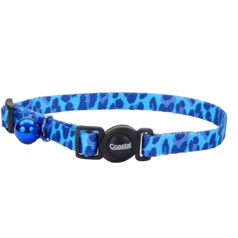 Coastal Adjustable Breakaway Cat Collar – Blue Leopard