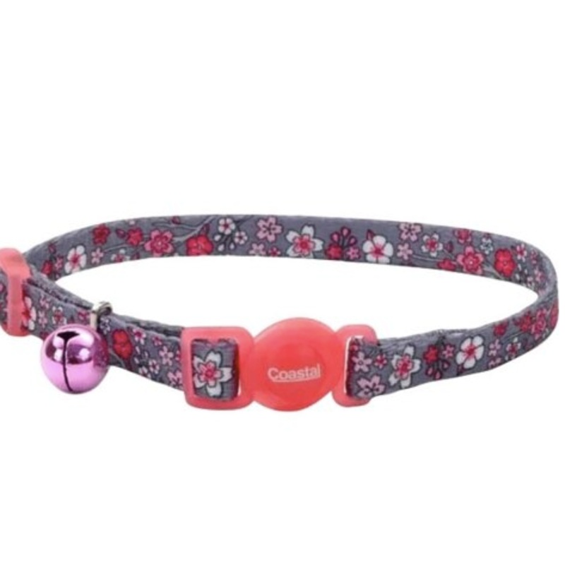 Coastal Adjustable Breakaway Cat Collar – Pink Flower