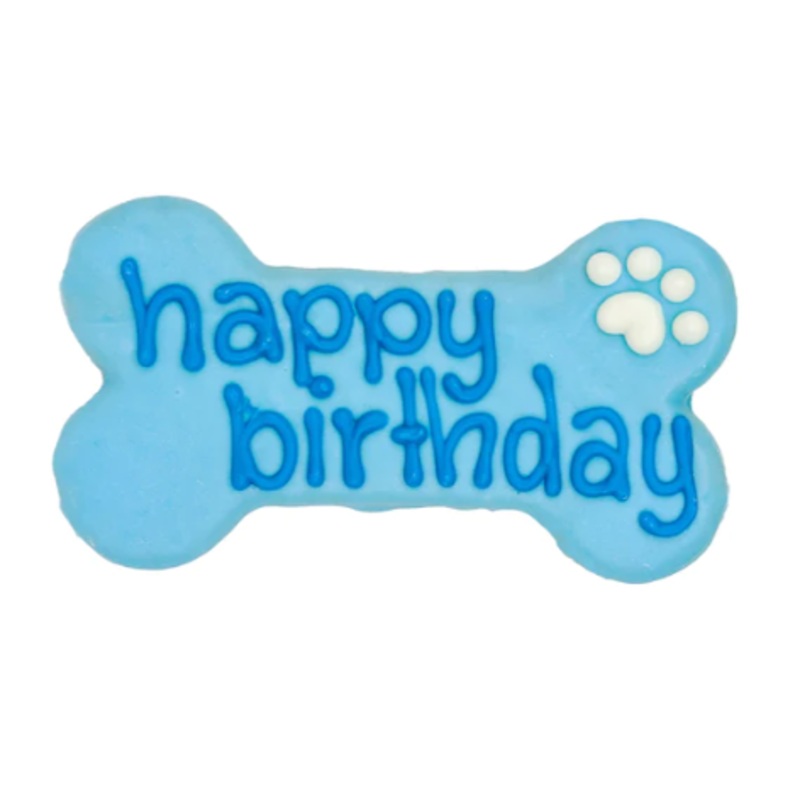 Bosco & Roxys Blue Happy Birthday Bone