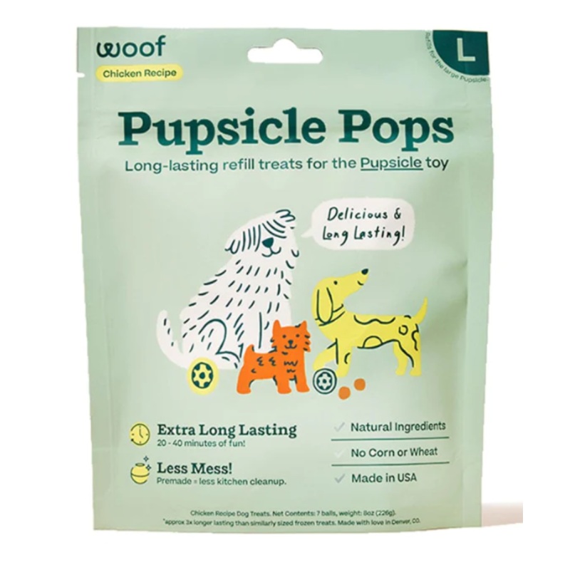 Woof Pupsicle Pops Chicken LG 8z