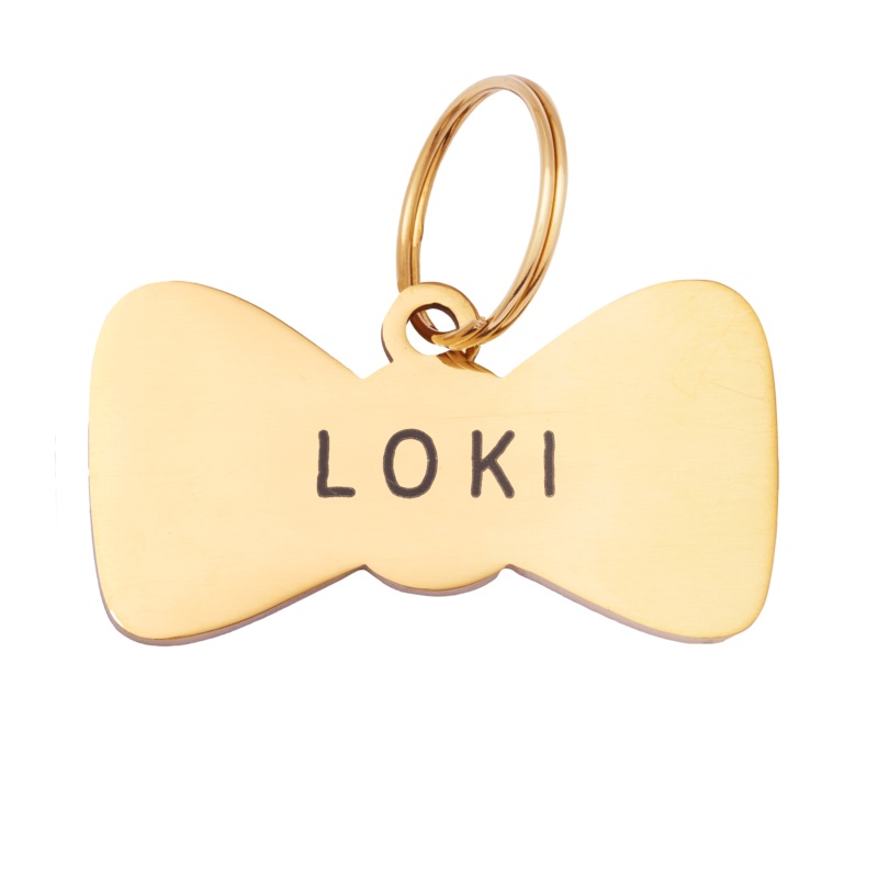 Bow Tie Pet ID Tag|M|L|ID Tag Only|ID Tag + Pet Tag Keeper