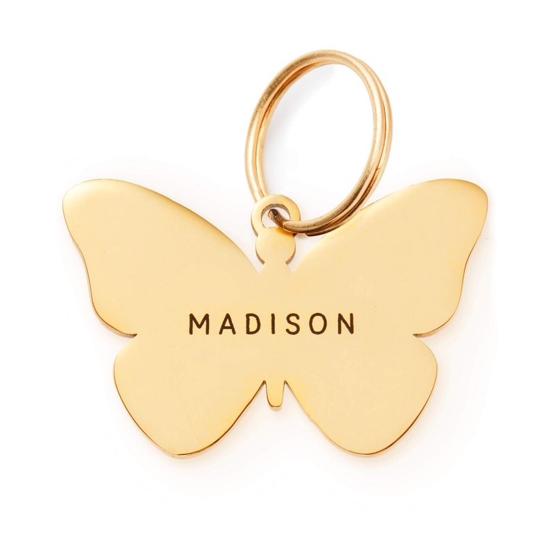 Butterfly Pet ID Tag|S|M|L|ID Tag Only|ID Tag + Pet Tag Keeper