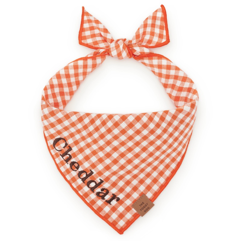 Cider Gingham Dog Bandana|S – up to 13|M – up to 18|L – up to 26