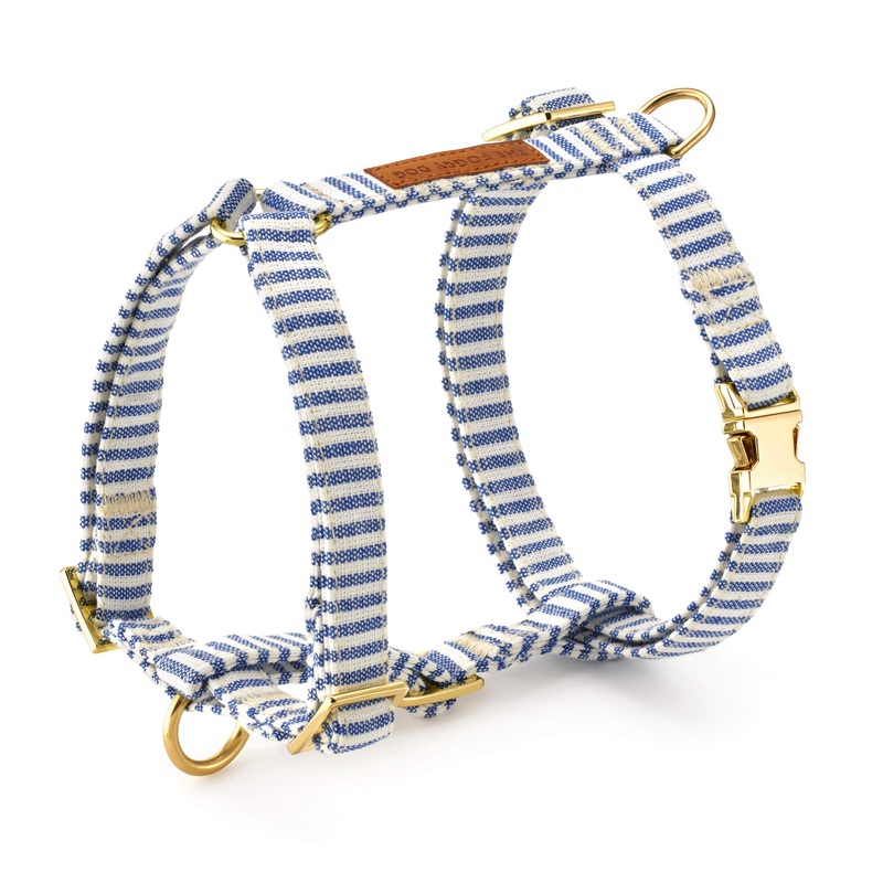 Lake Blue Stripe Dog Harness|XS|S|M|L