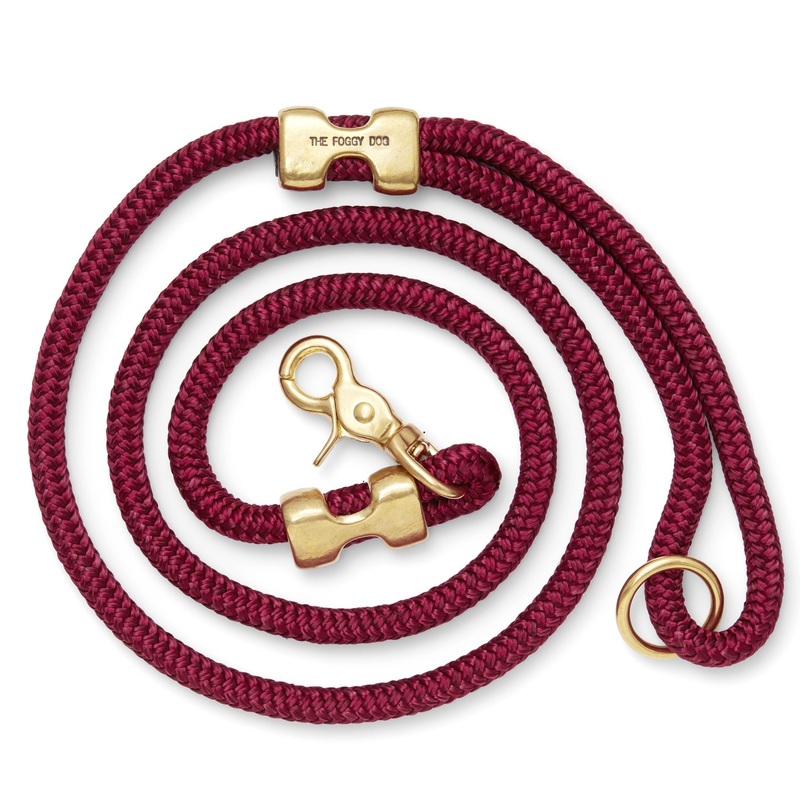 Wine Marine Rope Dog Leash|Standard 5ft|Petite 5ft