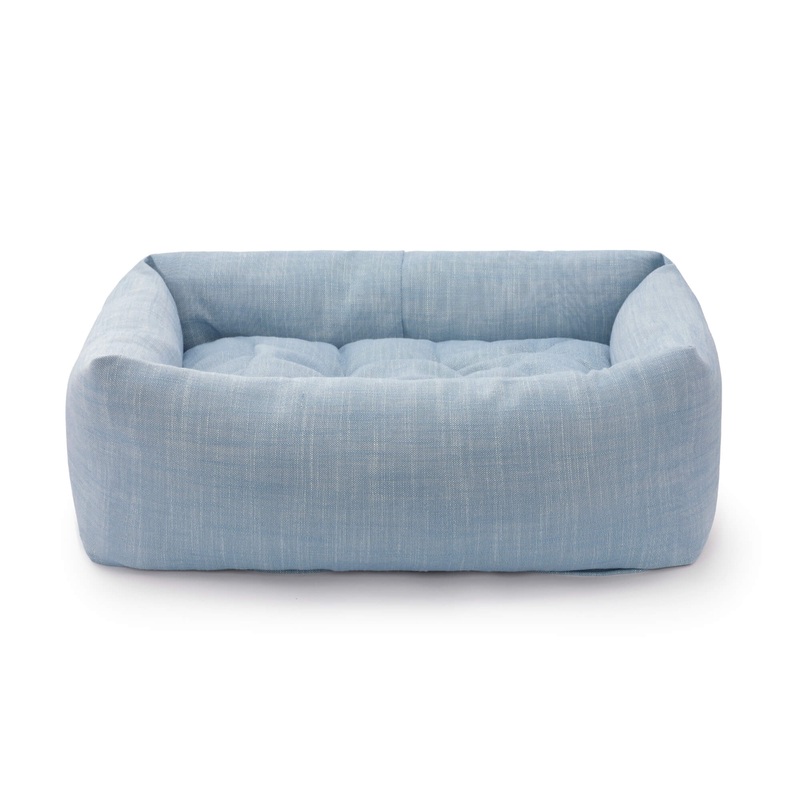 Chambray Blue Bolster Dog Bed|S – 21 x 29|M – 27 x 32|L – 29 x 38|XL – 33 x 44