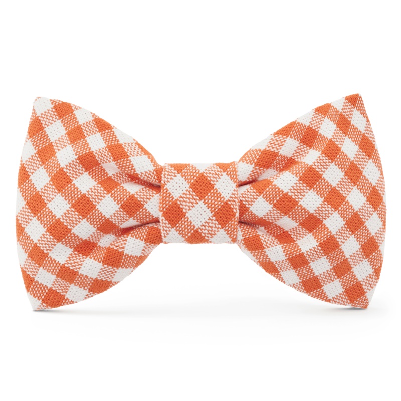 Cider Gingham Dog Bow Tie|Small|Large