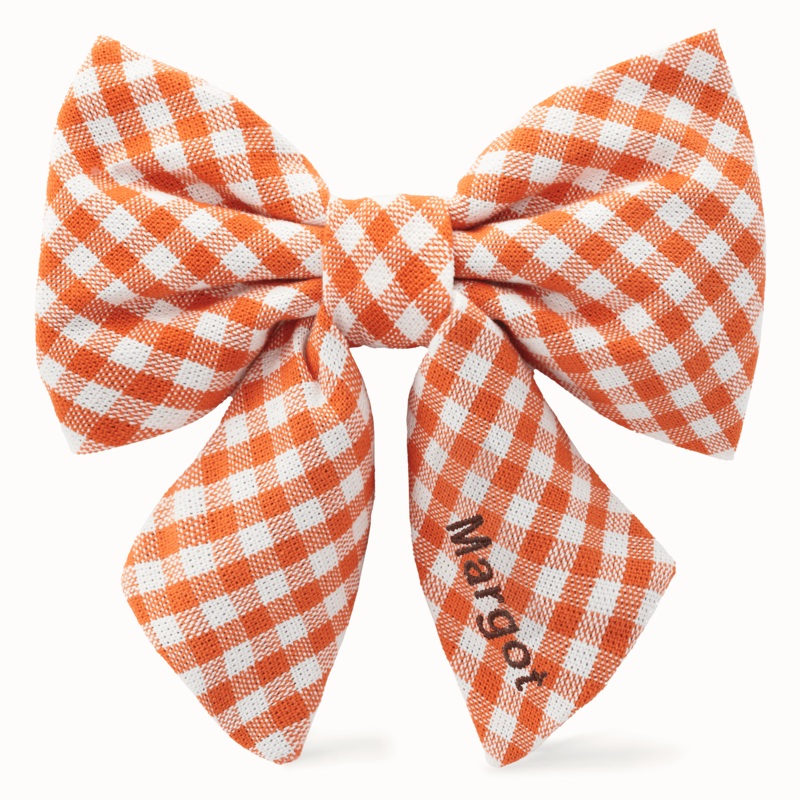 Cider Gingham Lady Dog Bow|Small|Large