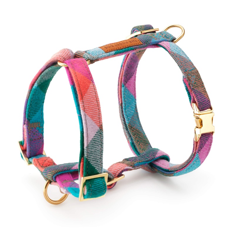 Color Pop Plaid Flannel Dog Harness
