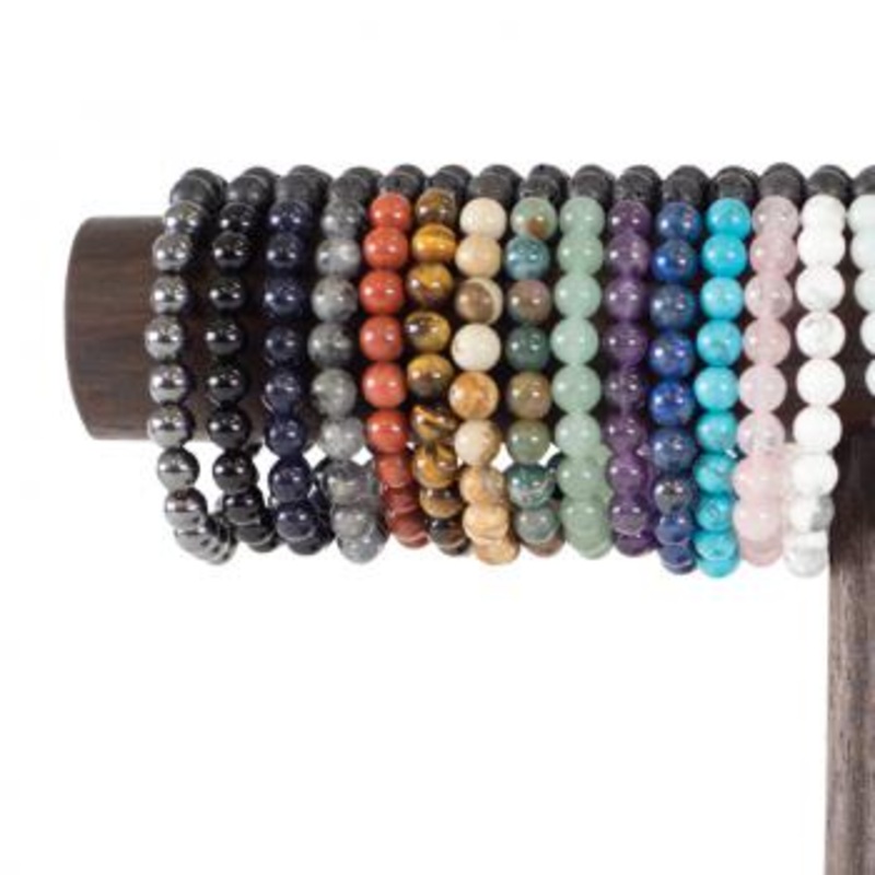 Bracelets w/ Lava Beads & Gemstones – 8MM