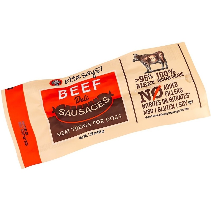 Beef Deli Sausage Dog Treats by Etta Says!