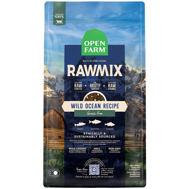 Wild Ocean Grain-Free RawMix Cat Kibble
