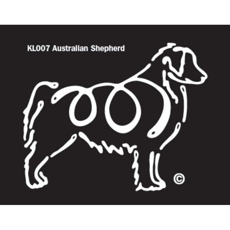 Australian Shepherd Dog Window Sticker