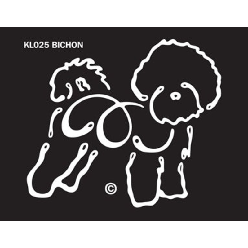 Bichon Frise Dog Window Sticker