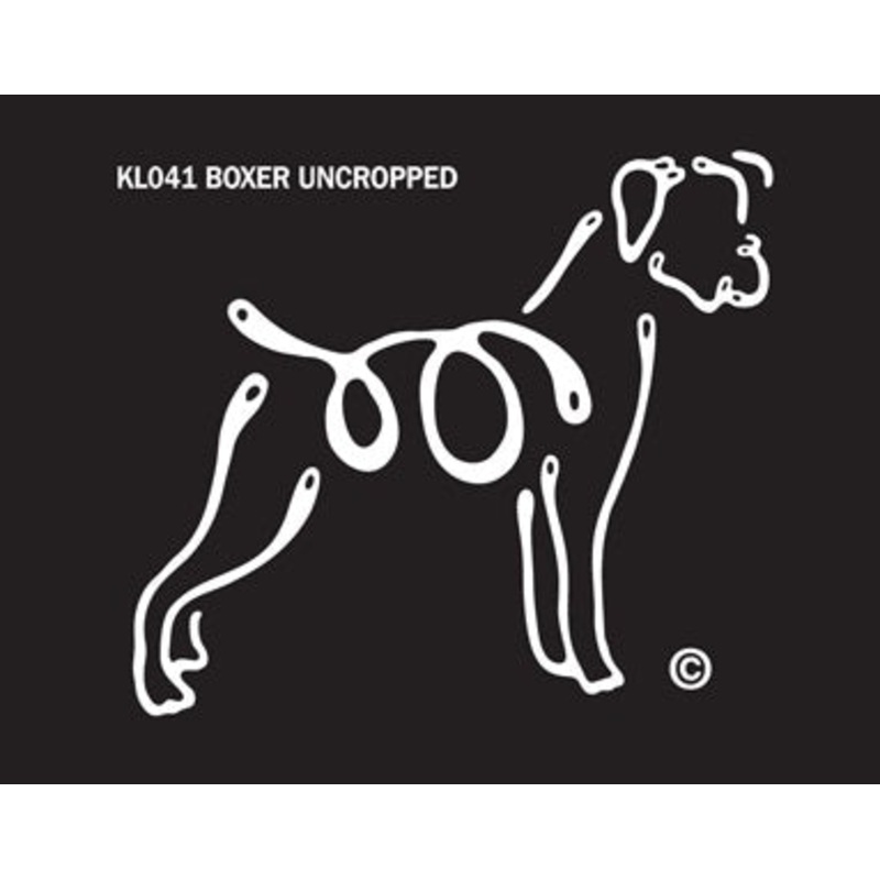 Boxer (Uncropped) Dog Window Sticker