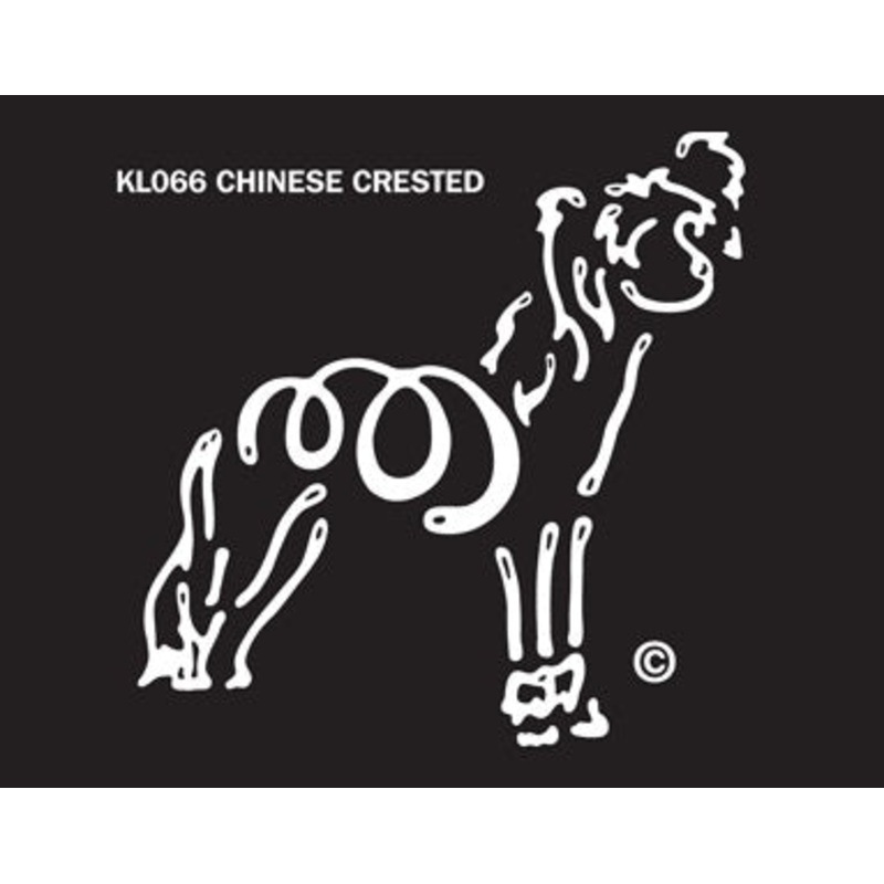 Chinese Crested Dog Window Sticker