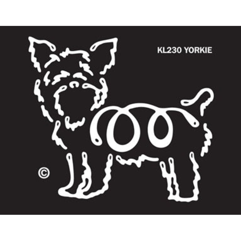Yorkie Dog Window Sticker