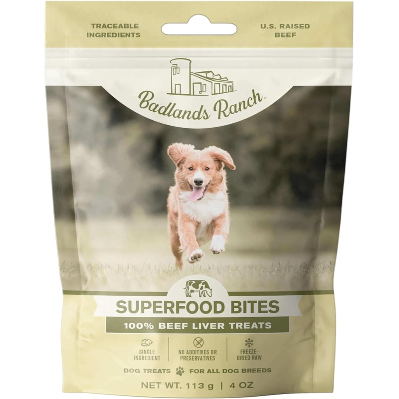 Beef Liver Dog Treats Superfood Bites by Badlands