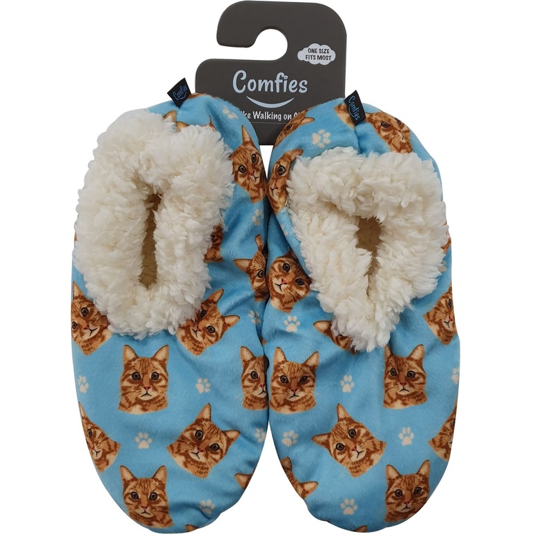 Cat (Orange) Tabby Slippers – Comfies
