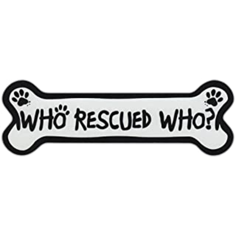 Who Rescued Who Bone Magnet