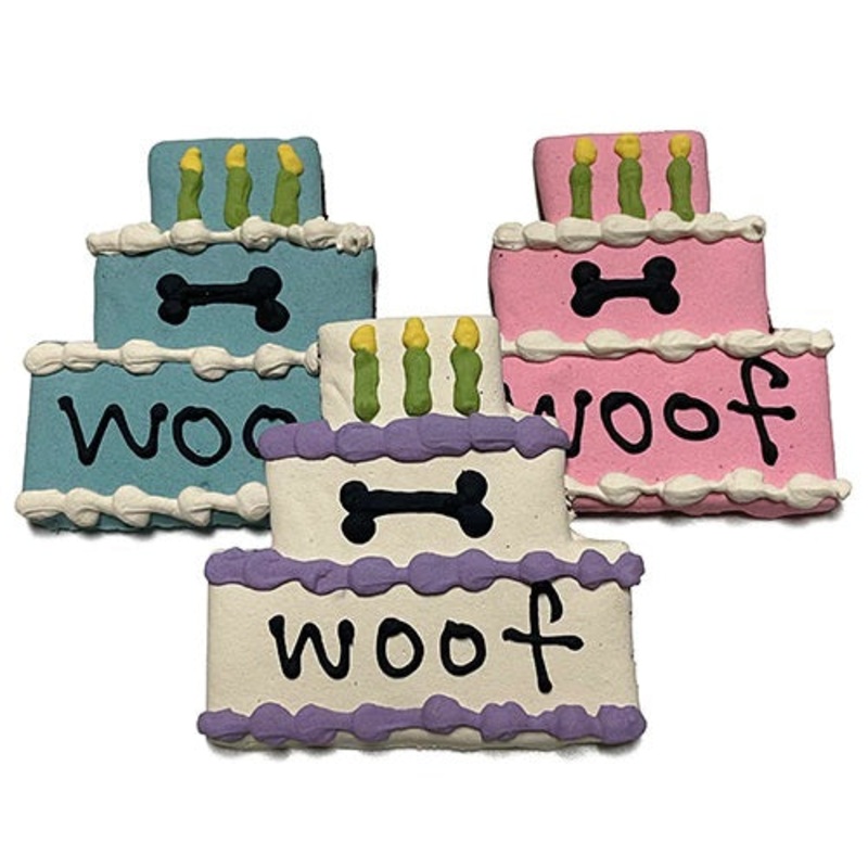 Birthday Cake Dog Treats|Blue|Pink|Purple