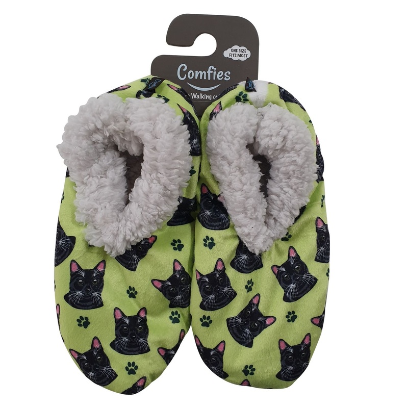 Cat (Black) Slippers – Comfies