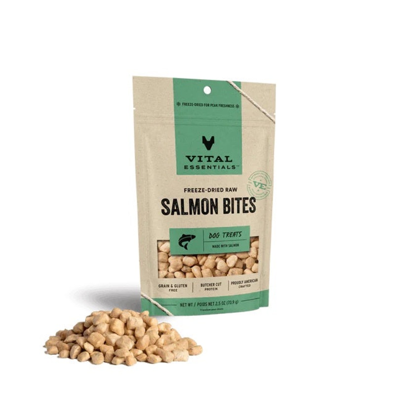 Salmon Bites Dog Treats by Vital Essentials -Freeze Dried