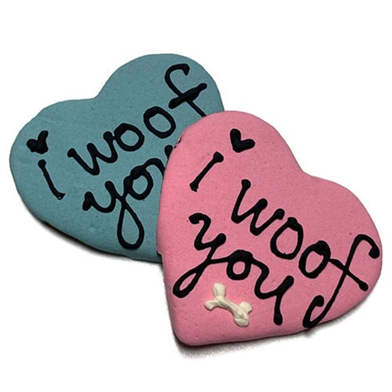 Woof Hearts Dog Treats|Blue|Pink