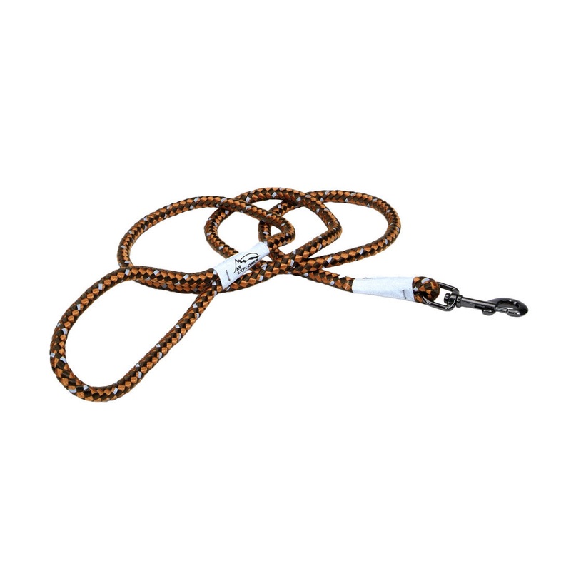 Braided Rope Snap Dog Leash|Sapphire 6 foot|Campfire Orange 6 foot
