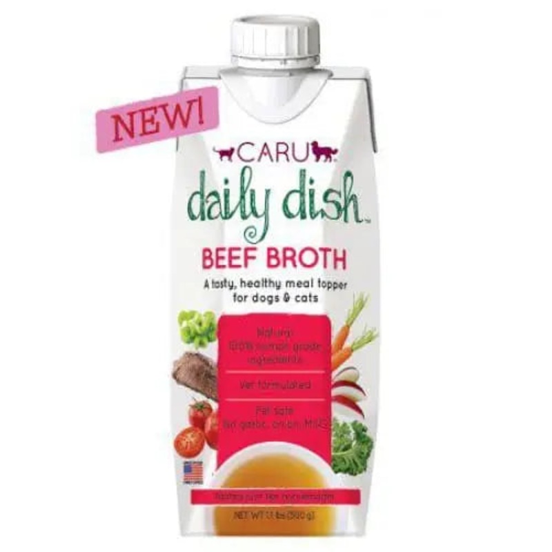 Caru Pet Food Daily Dish Beef Broth for Dogs and Cats