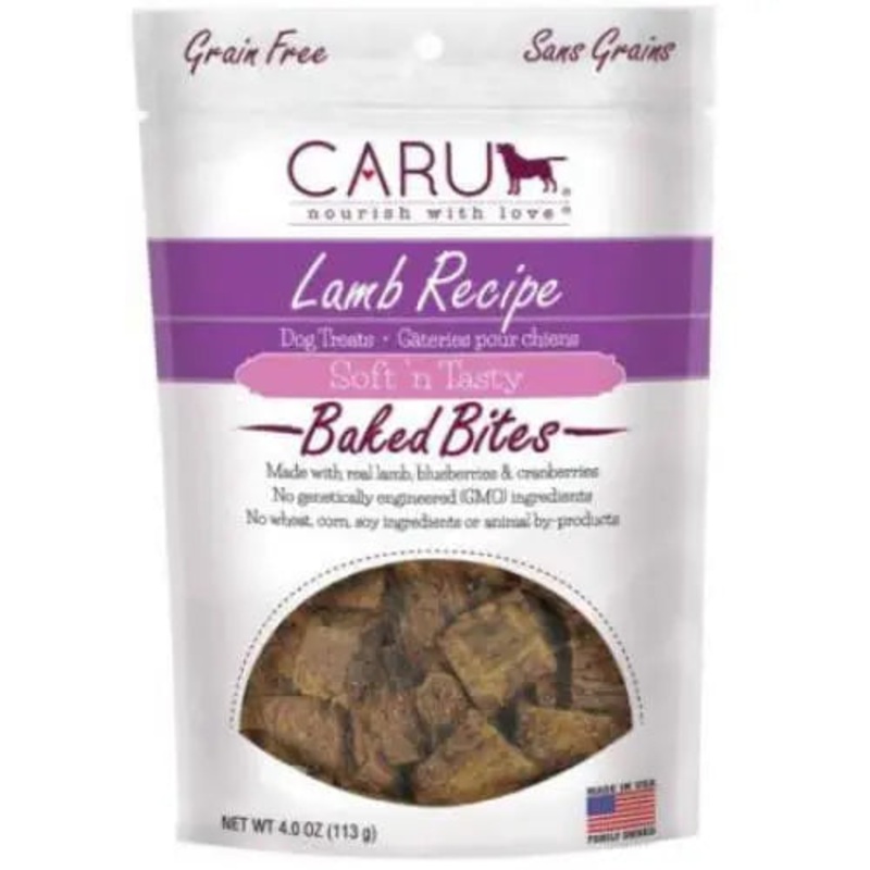 Caru Pet Food Soft ‘n Tasty Baked Bites Lamb Recipe Grain-Free Dog Treats