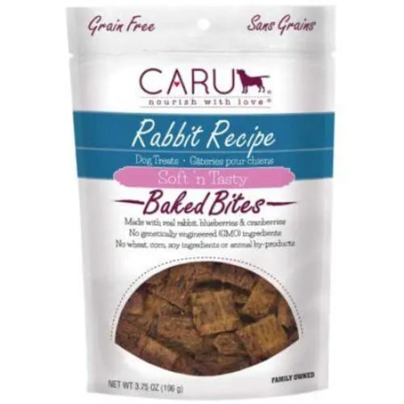 Caru Pet Food Soft ‘n Tasty Baked Bites Rabbit Recipe Grain-Free Dog Treats