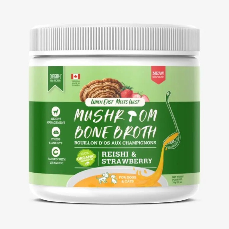 Charmy Pet Reishi & Strawberry Mushroom Bone Broth 2.5oz