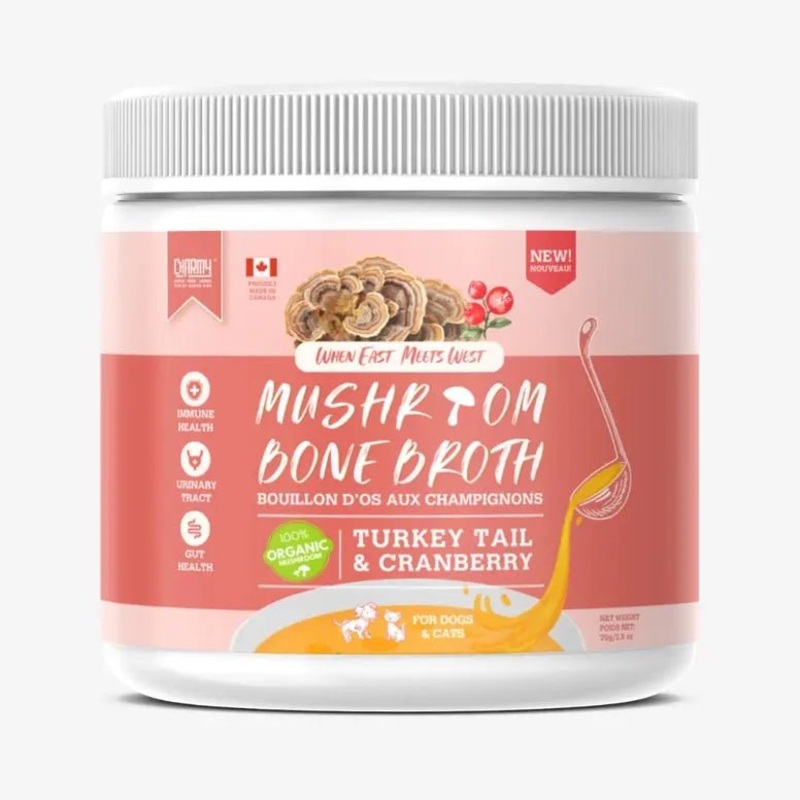 Charmy Pet Turkey Tail & Cranberry Mushroom Bone Broth 2.5oz