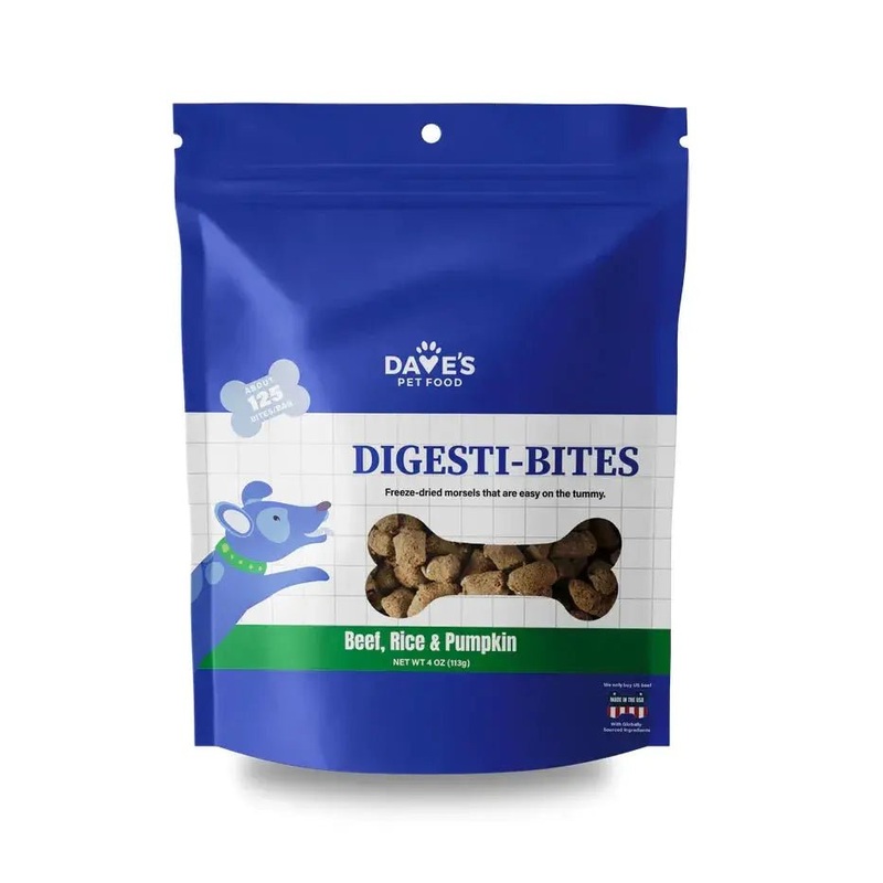 Dave’s Digesti-Bites Beef, Rice & Pumpkin Freeze-Dried Dog Treats