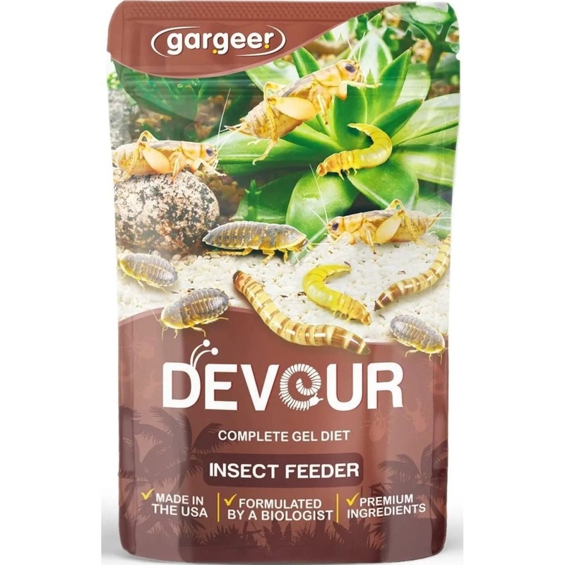 Gargeer Complete Gel Diet for Bugs and Insects for Roaches, Worms, and Crickets