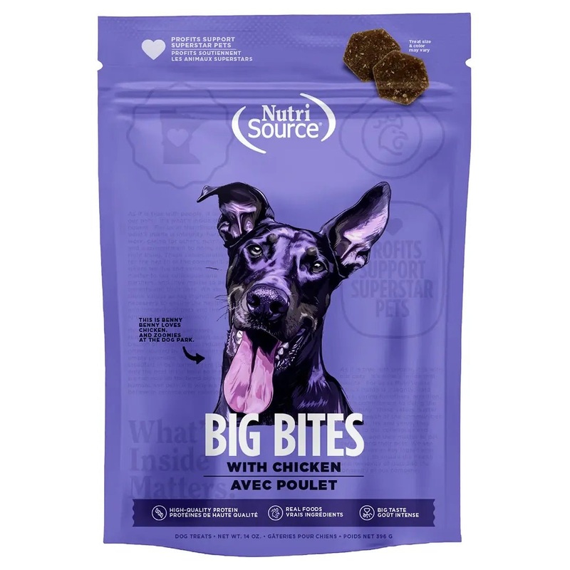 NutriSource Big Bites Chicken Dog Treats 14 oz