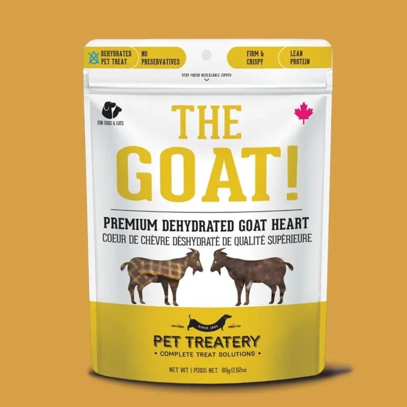 The Granville Island Dehydrated Protein Goat Heart Treat For Dogs 2.8 oz