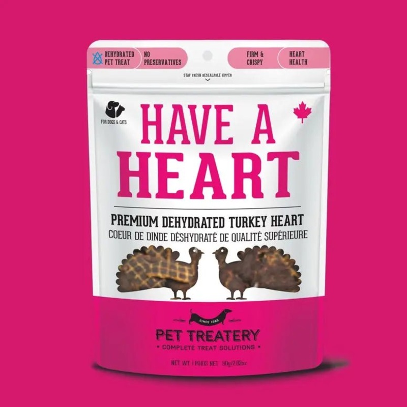 The Granville Island Turkey Heart Premium Dehydrated Pet Treat High Protein  2.8 oz